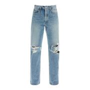 Vintage High Waist Straight Jeans Agolde , Blue , Dames