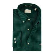 Casual Groene Overhemd Gant , Green , Heren