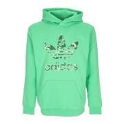 Groene Camo Hoodie Lange Mouw Grafisch Adidas , Green , Heren