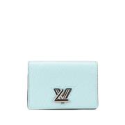 Pre-owned Leather wallets Louis Vuitton Vintage , Blue , Dames