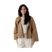 Kameel Hooded Jas met Gouden Accenten Ba&Sh , Brown , Dames