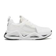 Witte Herensneakers met Zwarte Inzetstukken Emporio Armani EA7 , White...