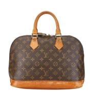 Pre-owned Canvas handbags Louis Vuitton Vintage , Brown , Dames