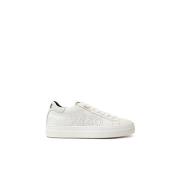 Witte leren sneakers voor vrouwen P448 , White , Dames