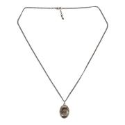 Gefacetteerde Steen Metallic Ketting Aw23 Alexander McQueen , Gray , H...