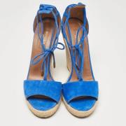 Pre-owned Suede sandals Aquazzura Pre-owned , Blue , Dames