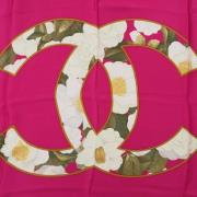 Pre-owned Silk scarves Chanel Vintage , Pink , Dames