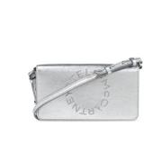 Metallic Logo Schoudertas Stella McCartney , Gray , Dames