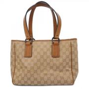 Pre-owned Canvas handbags Gucci Vintage , Beige , Dames