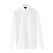 Slim Fit Oxford Overhemd met Button-Down Kraag Eton , White , Heren