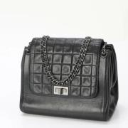 Pre-owned Leather chanel-bags Chanel Vintage , Black , Dames