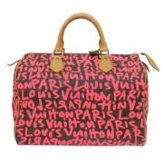 Pre-owned Canvas handbags Louis Vuitton Vintage , Pink , Dames