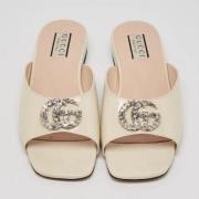 Pre-owned Fabric mules Gucci Vintage , Beige , Dames