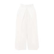 Witte Casual Plooi Voorkant Broek JW Anderson , White , Dames