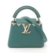 Pre-owned Leather handbags Louis Vuitton Vintage , Green , Dames