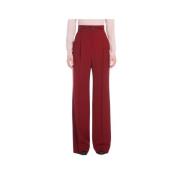 Hoge taille wollen broek Max Mara , Red , Dames