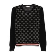 Zwarte Sweater Collectie Liu Jo , Black , Dames