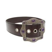 Pre-owned Leather belts Gucci Vintage , Brown , Dames