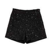 Paillet Bermuda Shorts My Jewellery , Black , Dames