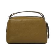 Groene leren handtas top rits Gianni Chiarini , Green , Dames