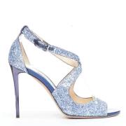 Pre-owned Fabric sandals Jimmy Choo Pre-owned , Blue , Dames