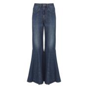 Blauwe Flare Jeans met Voorsluiting Chloé , Blue , Dames