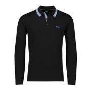 Zwarte polo met lange mouwen Hugo Boss , Black , Heren