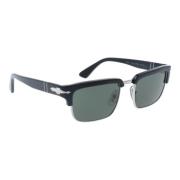 Iconische zonnebril met uniforme lenzen Persol , Black , Heren