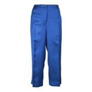 Casual Linnen Broek Twinset , Blue , Dames