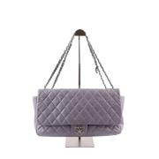 Pre-owned Leather shoulder-bags Chanel Vintage , Gray , Dames