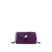 Klep tas met juweel Alma EN Pena , Purple , Dames