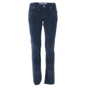 Blauwe Corduroy Broek met Logoknopen Jacob Cohën , Blue , Heren