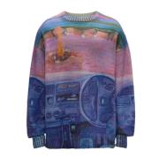 Grafische Print Merinowol Trui JW Anderson , Multicolor , Heren