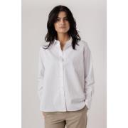 Witte Klassieke Blouse met Knoopsluiting Closed , White , Dames