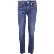 Denim Elastische Jeans voor Mannen Roy Roger's , Blue , Heren