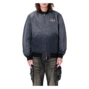 Blauwe Bomberjack met Geribbelde Details Diesel , Blue , Heren