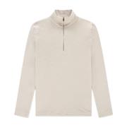 Oblique Half Zip Jumper Kultivate , White , Heren