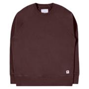 Raglanmouw Crewneck Hoodie Edwin , Brown , Heren