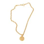 Pre-owned Metal necklaces Chanel Vintage , Yellow , Dames