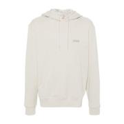 Geborduurd Logo Hoodie van Katoen Boss Orange , Beige , Heren