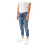 Hoge Taille Tapered Fit Jeans Gabba , Blue , Heren