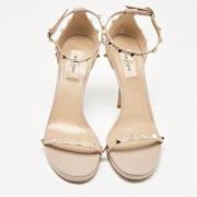 Pre-owned Leather sandals Valentino Vintage , Beige , Dames