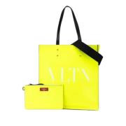 Pre-owned Leather shoulder-bags Valentino Vintage , Yellow , Dames