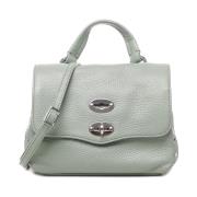 Iconische Dubbele Sluiting Leren Tas Zanellato , Green , Dames