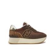 Dromerige Sneakers Bruin Plateau Veters Liu Jo , Brown , Dames