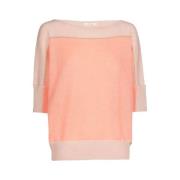 Multicolor Gebreide Batwing Sweater Marie Méro , Pink , Dames