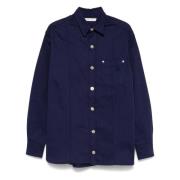 Elegante Coda Shirt voor Mannen Wales Bonner , Blue , Heren