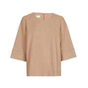 Elegante Kameel Tuniek Blouse Marie Méro , Brown , Dames