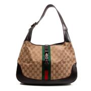 Pre-owned Canvas shoulder-bags Gucci Vintage , Brown , Dames