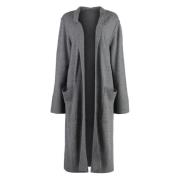 Cashmere Maxi Cardigan met zakken Malo , Gray , Dames